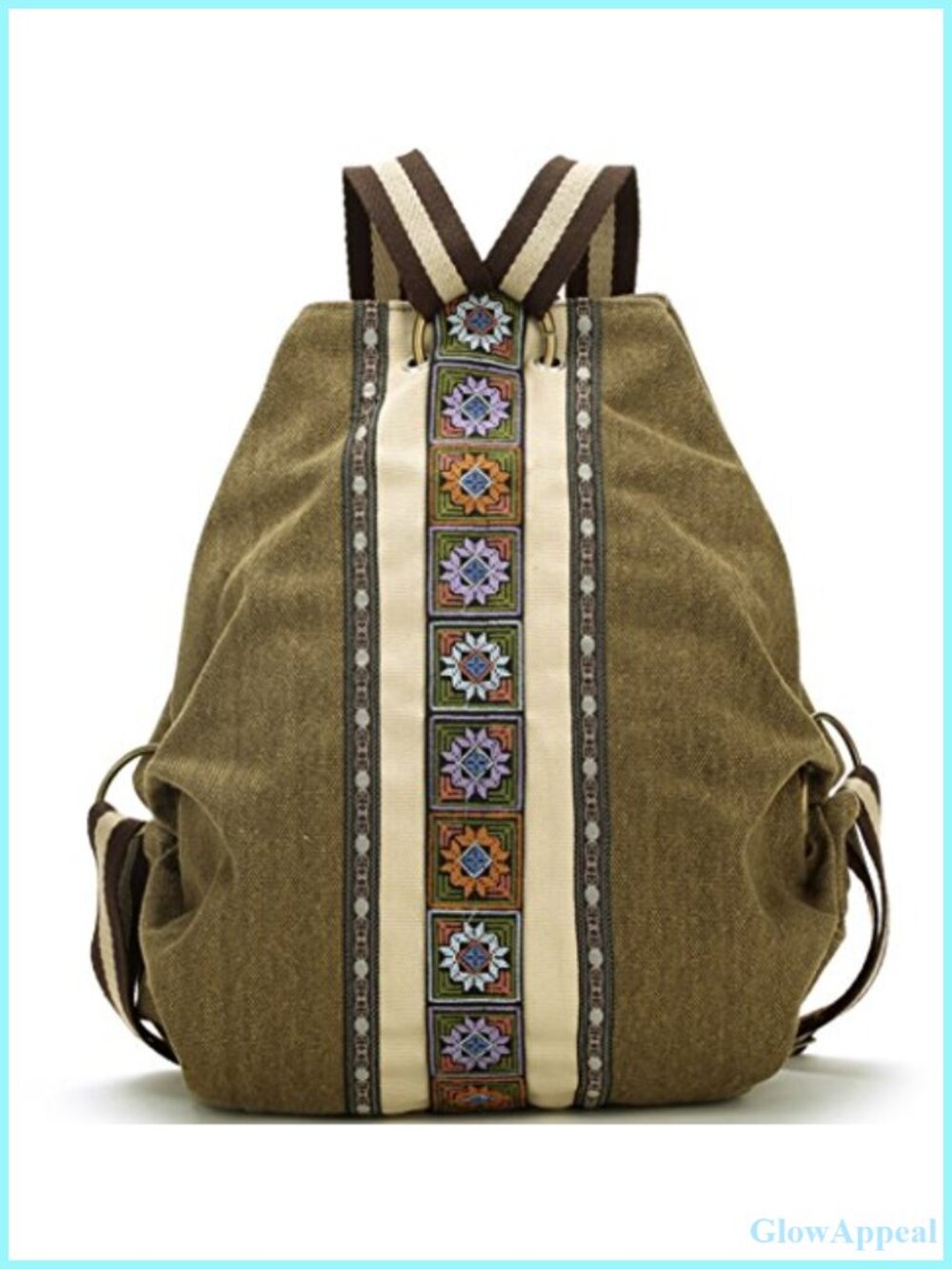 Canvas Backpack Daypack Anti-Theft Casual Shoulder Bag Travel